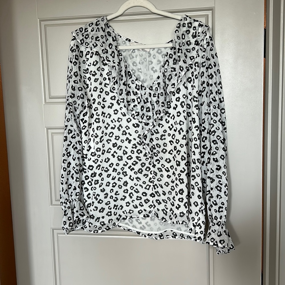 Loft animal print blouse
